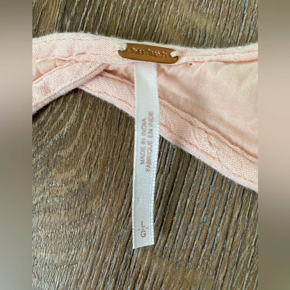 ☘️Free People Emma’s mini dress, size large, pink and grey - Picture 7 of 9